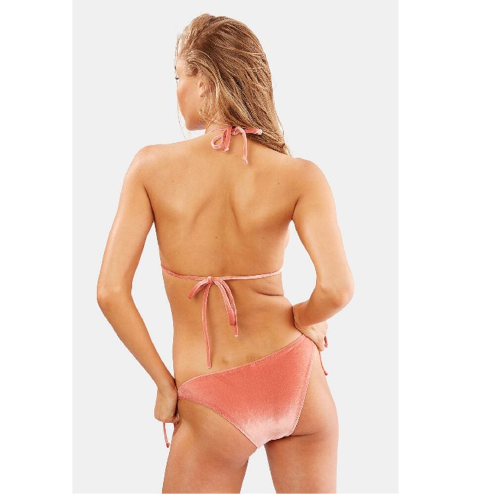Solid & Striped Iris Pink Velvet String Bikini Set - image 2